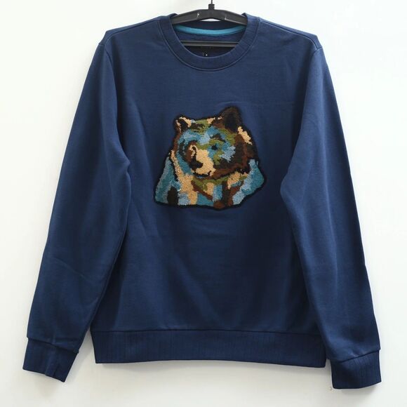 BONOBOS Critter Supersoft Fleece Crew Sweater Embroidered Long Sleeve M 283441 - Picture 3 of 8